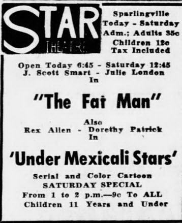 Star Theatre - May 1951 Ad